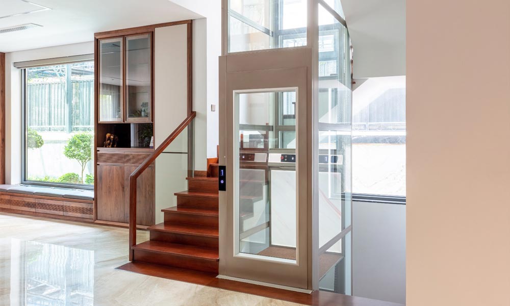 آسانسور خانگی شیشه ای