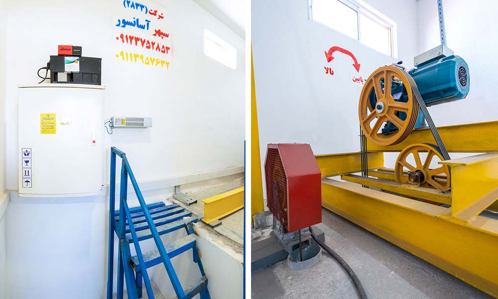 بهترین موتورخانه آسانسور استاندارد با طراحی و اجرای شرکت سپهر آسانسور